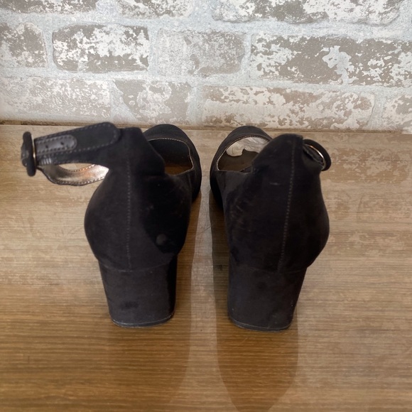 Bandolino Black Suede Ankle Strap Heel - Picture 5 of 6